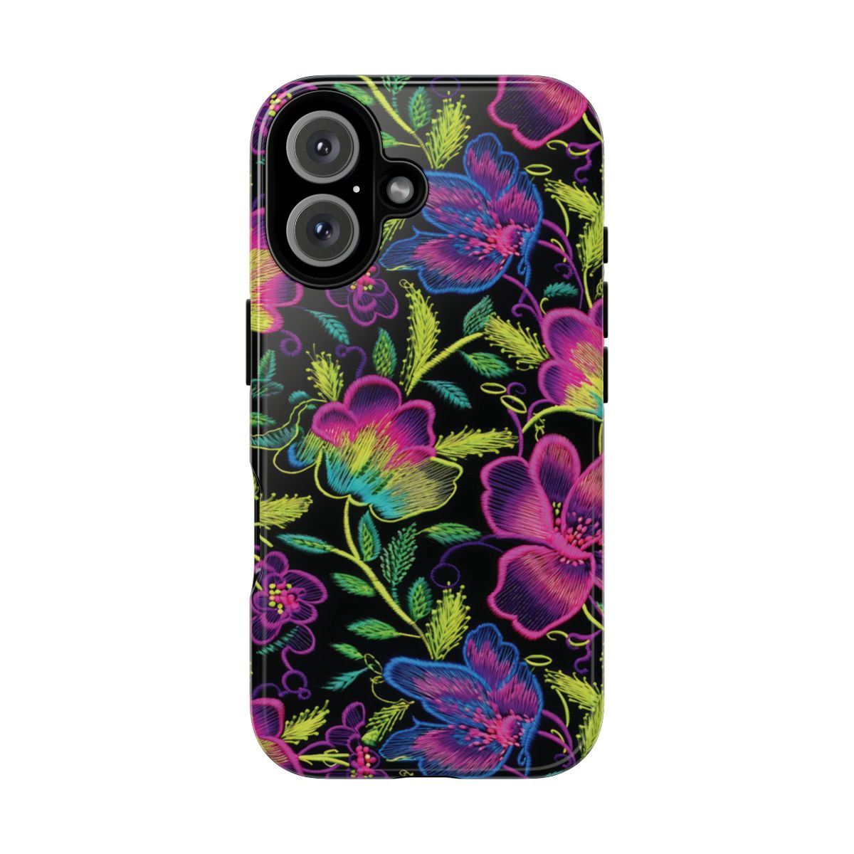 Neon Green Flowers Tough Case
