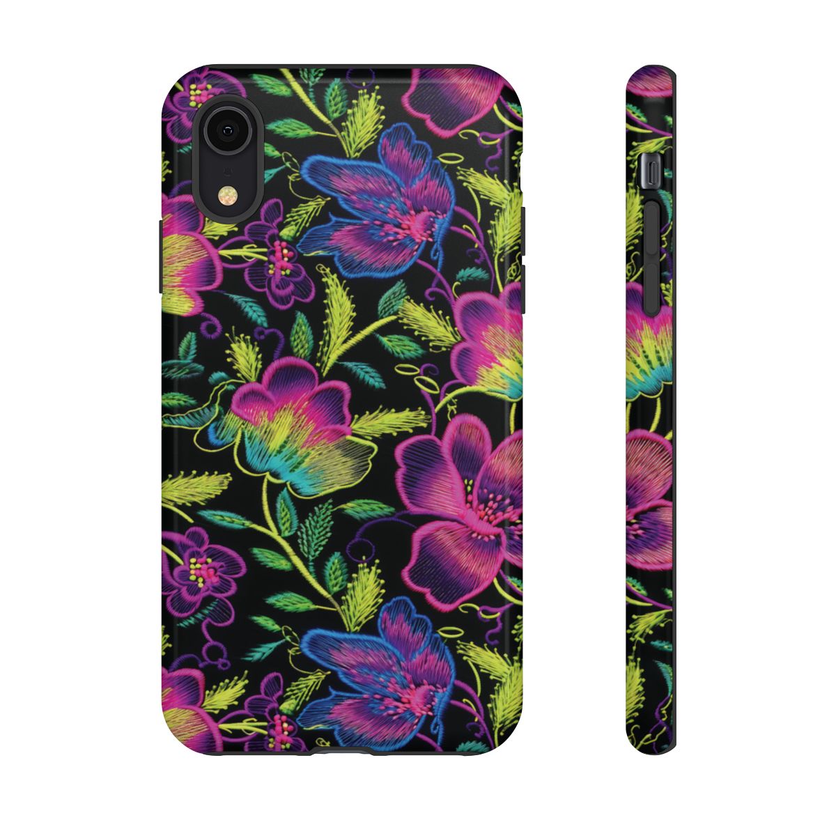 Neon Green Flowers Tough Case