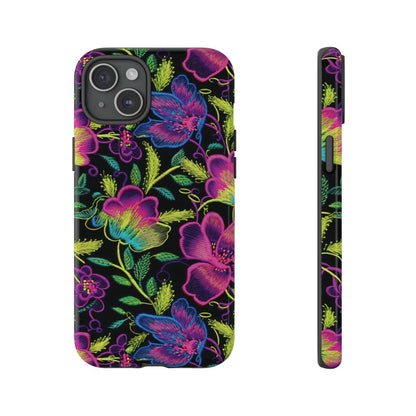 Neon Green Flowers Tough Case
