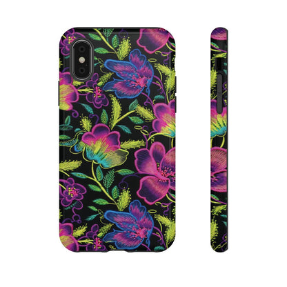 Neon Green Flowers Tough Case