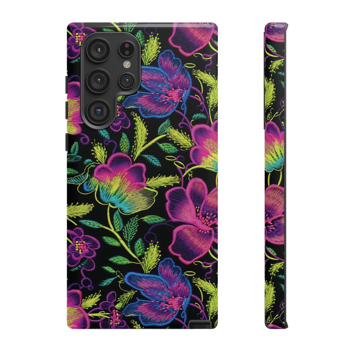 Neon Green Flowers Tough Case