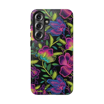 Neon Green Flowers Tough Case