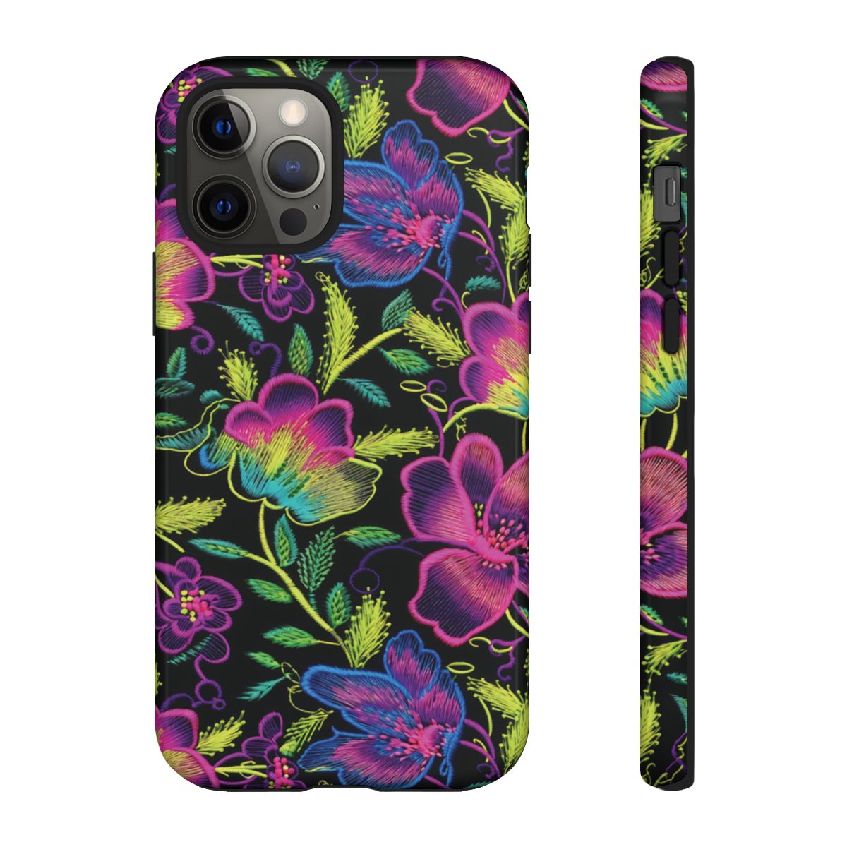 Neon Green Flowers Tough Case