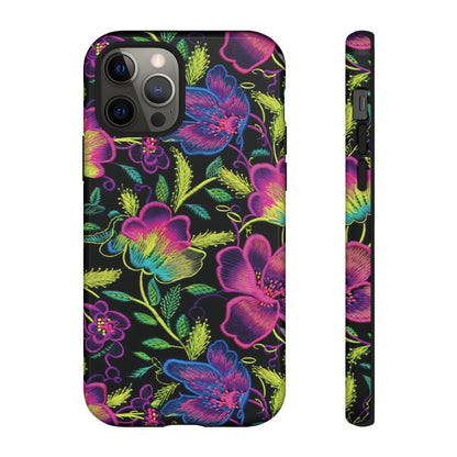 Neon Green Flowers Tough Case