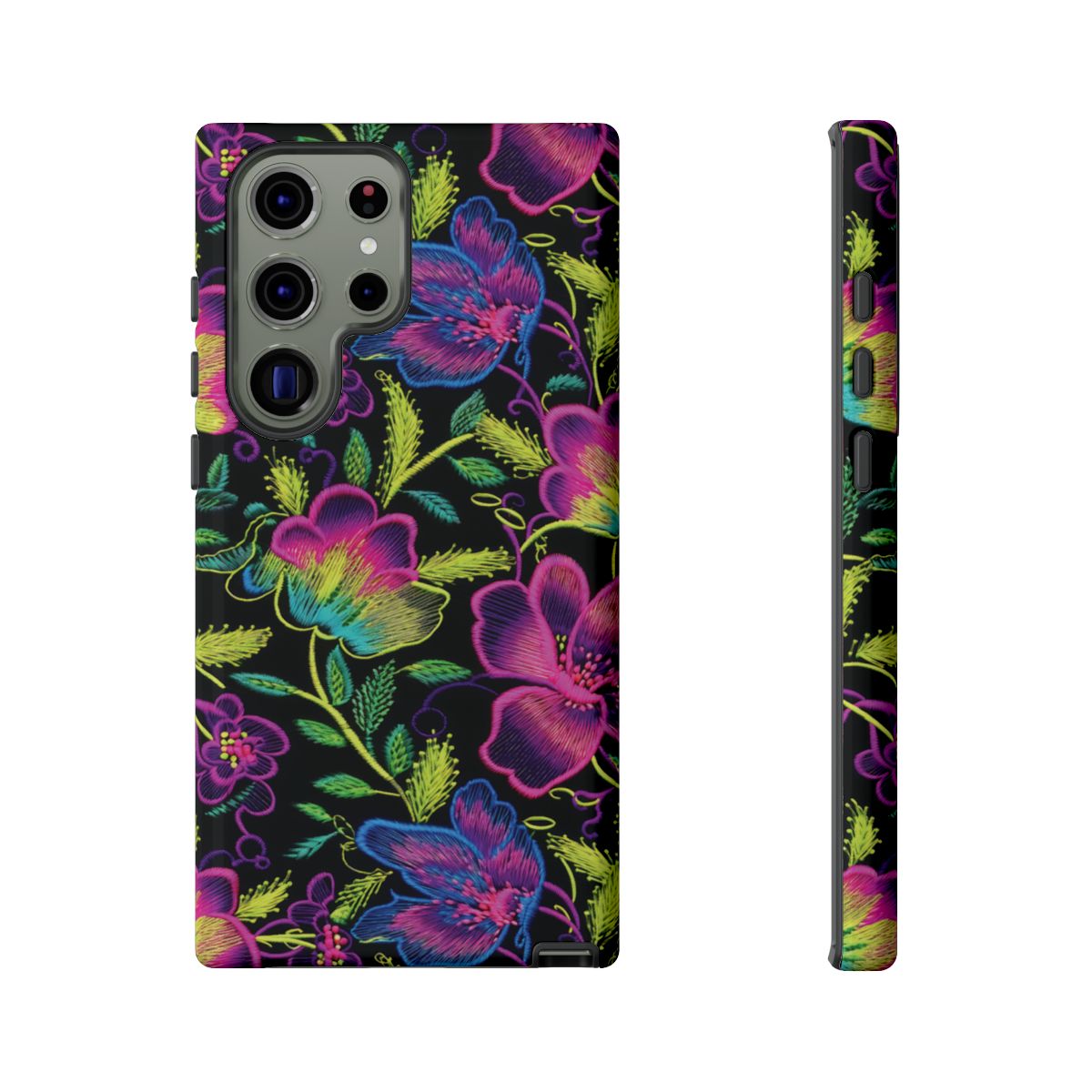 Neon Green Flowers Tough Case