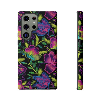 Neon Green Flowers Tough Case