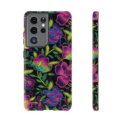 Neon Green Flowers Tough Case