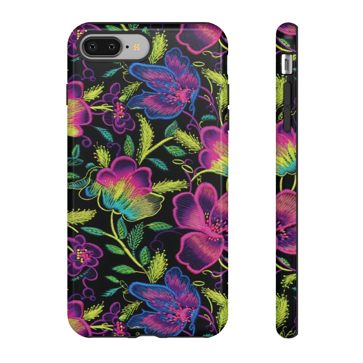 Neon Green Flowers Tough Case