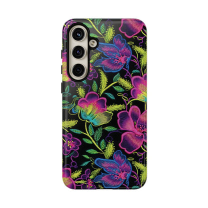 Neon Green Flowers Tough Case