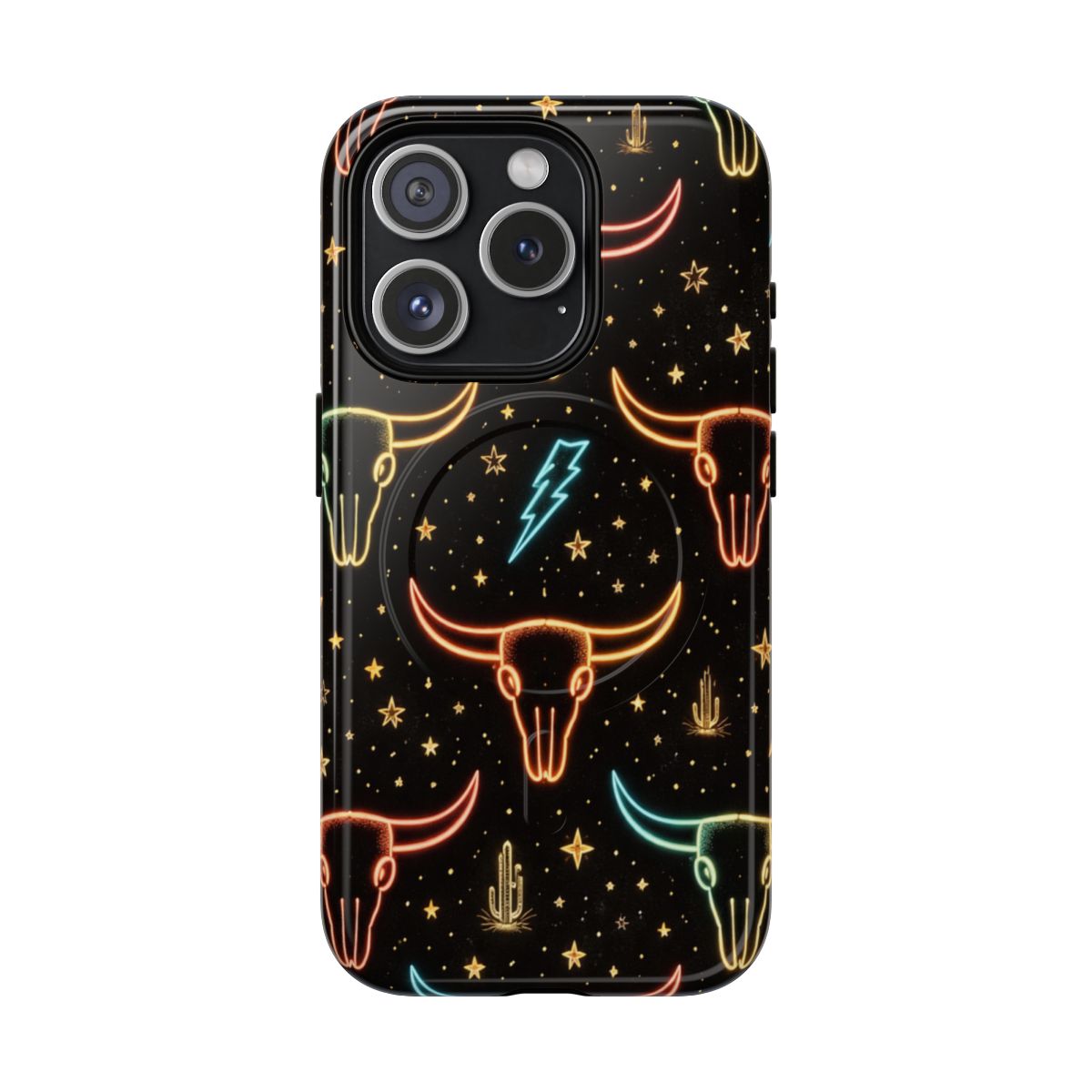 Neon Longhorns Magnetic Case