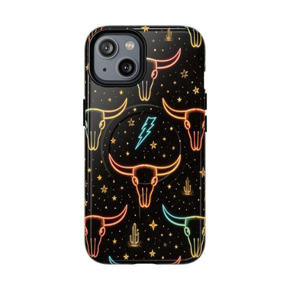 Neon Longhorns Magnetic Case