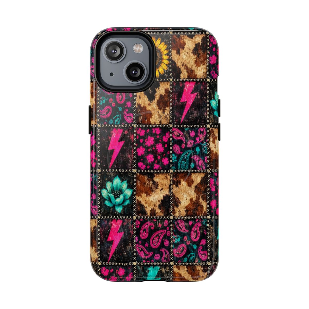 Neon Patchwork Magnetic Case