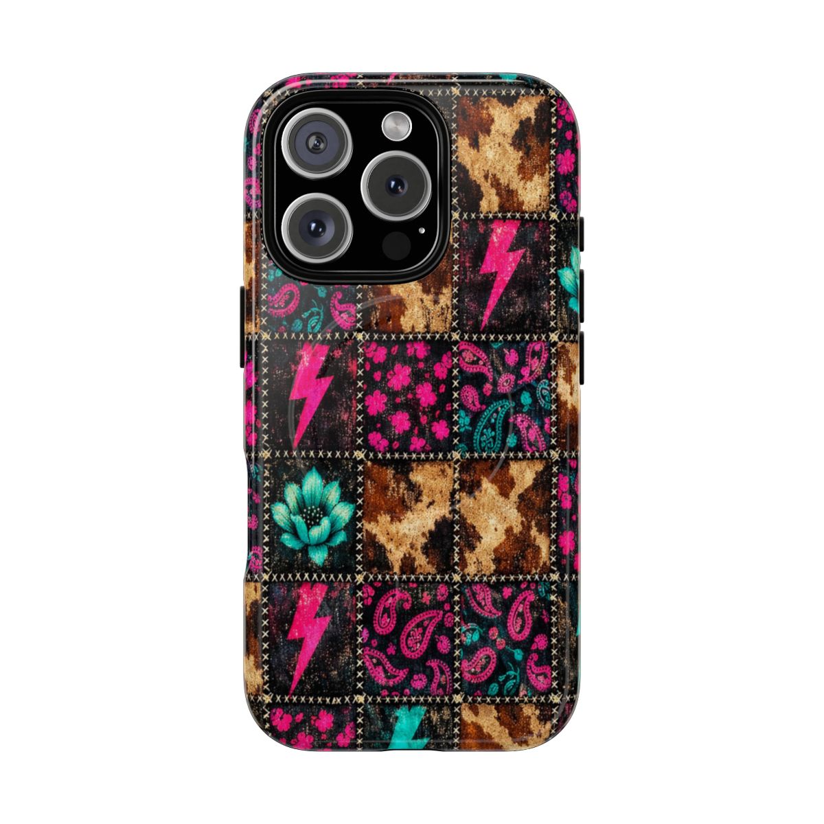 Neon Patchwork Magnetic Case