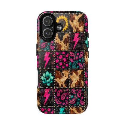 Neon Patchwork Magnetic Case