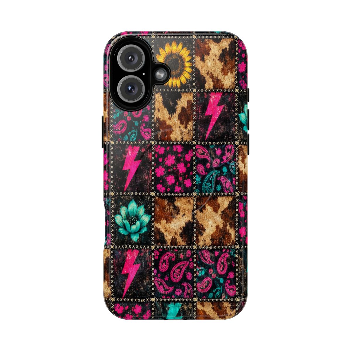 Neon Patchwork Magnetic Case