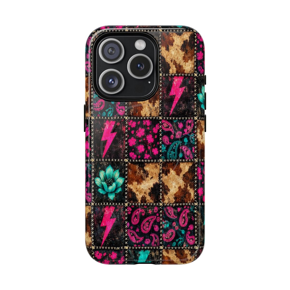 Neon Patchwork Magnetic Case