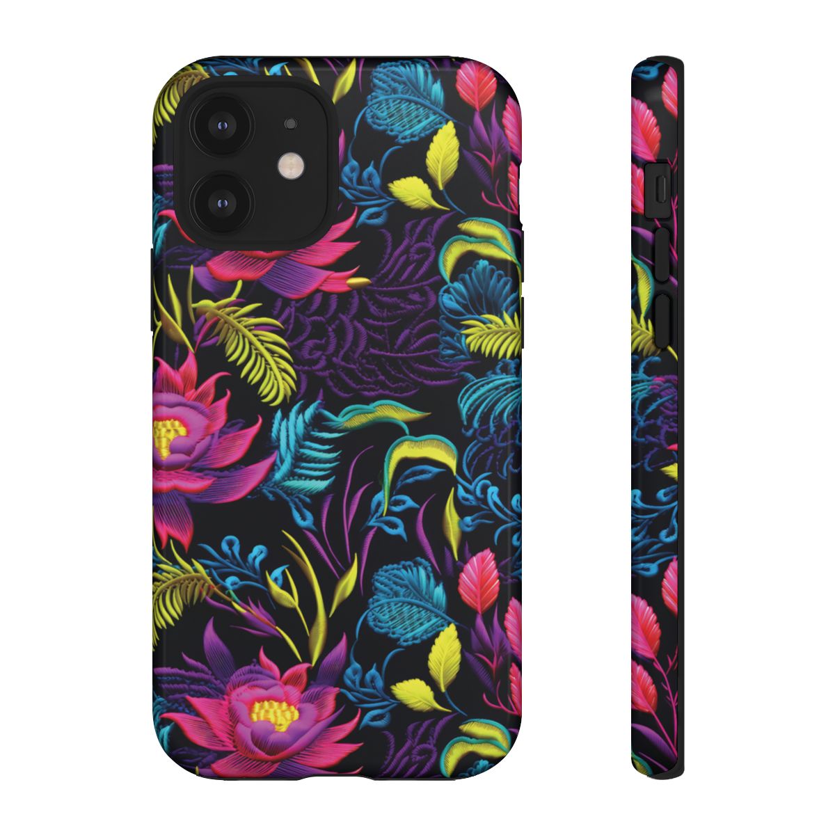 Neon Pink Flowers Tough Case