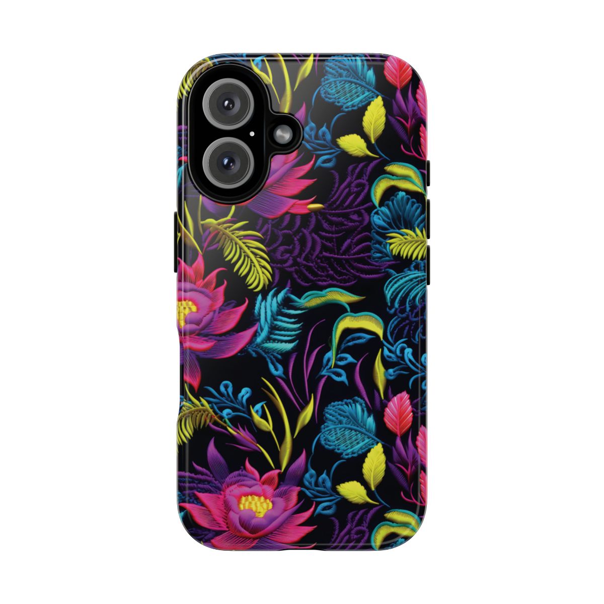 Neon Pink Flowers Tough Case