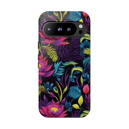 Neon Pink Flowers Tough Case
