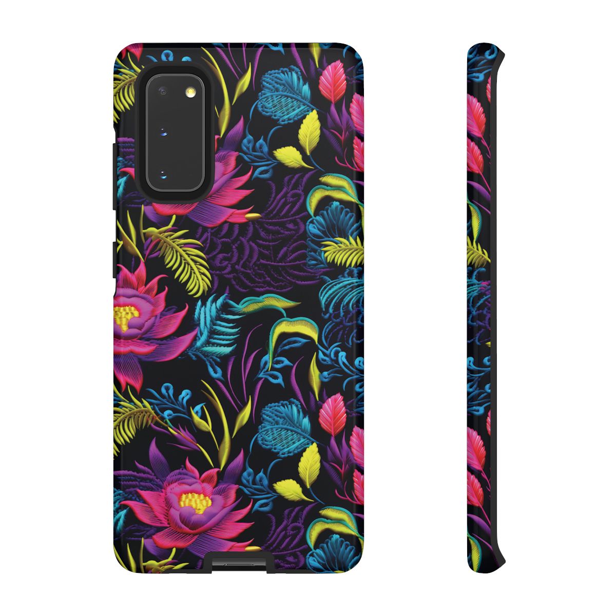 Neon Pink Flowers Tough Case