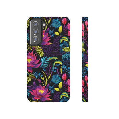 Neon Pink Flowers Tough Case
