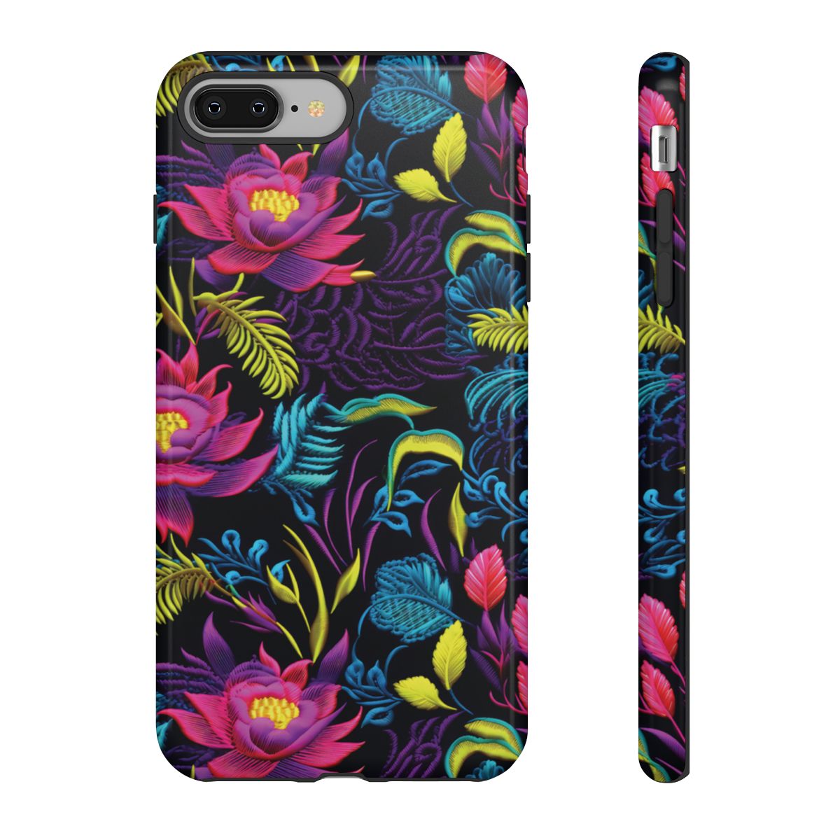 Neon Pink Flowers Tough Case