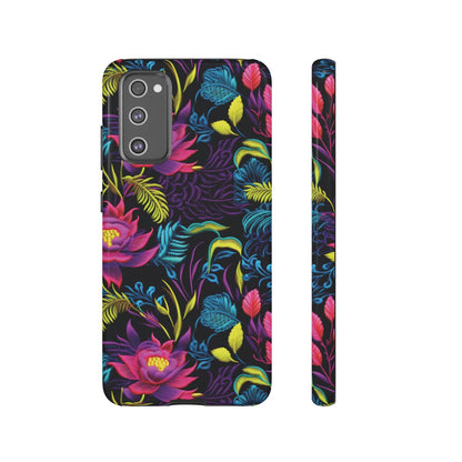 Neon Pink Flowers Tough Case