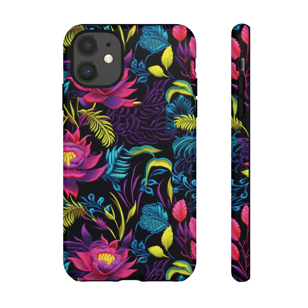 Neon Pink Flowers Tough Case
