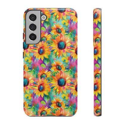 Neon Sunflowers Tough Case