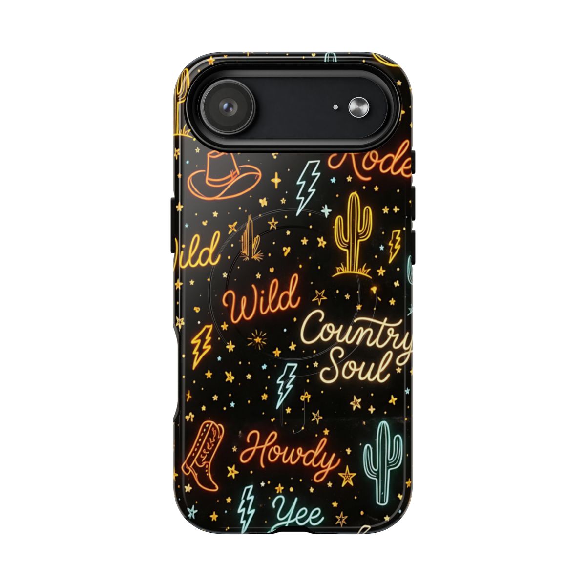 Neon Western Script Magnetic Case