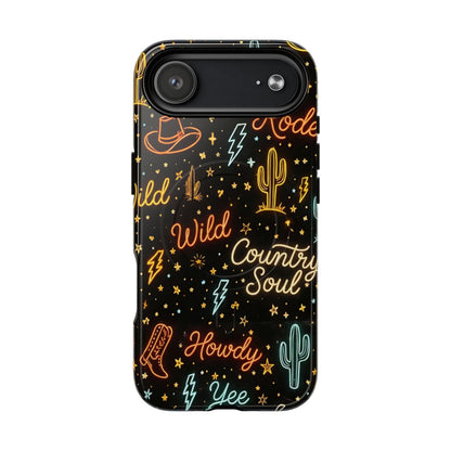 Neon Western Script Magnetic Case