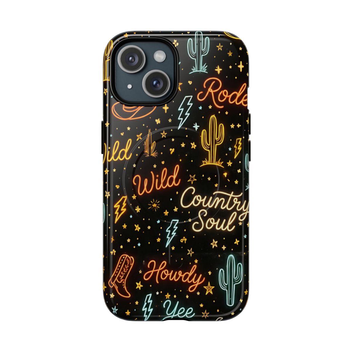 Neon Western Script Magnetic Case