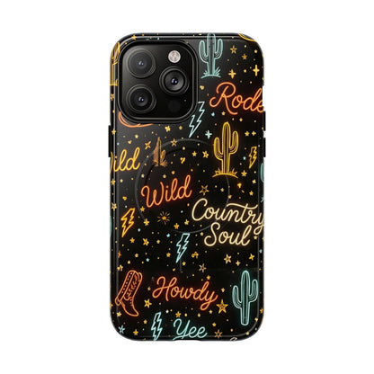 Neon Western Script Magnetic Case