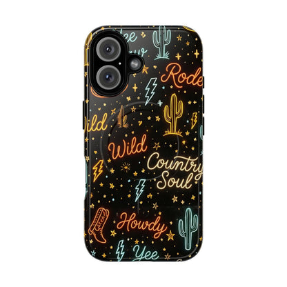 Neon Western Script Magnetic Case