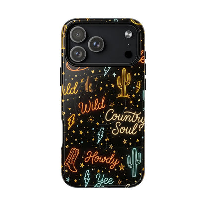 Neon Western Script Magnetic Case