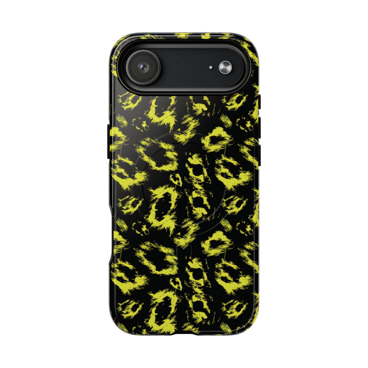Neon Yellow Leopard Magnetic Case
