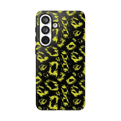 Neon Yellow Leopard Tough Case