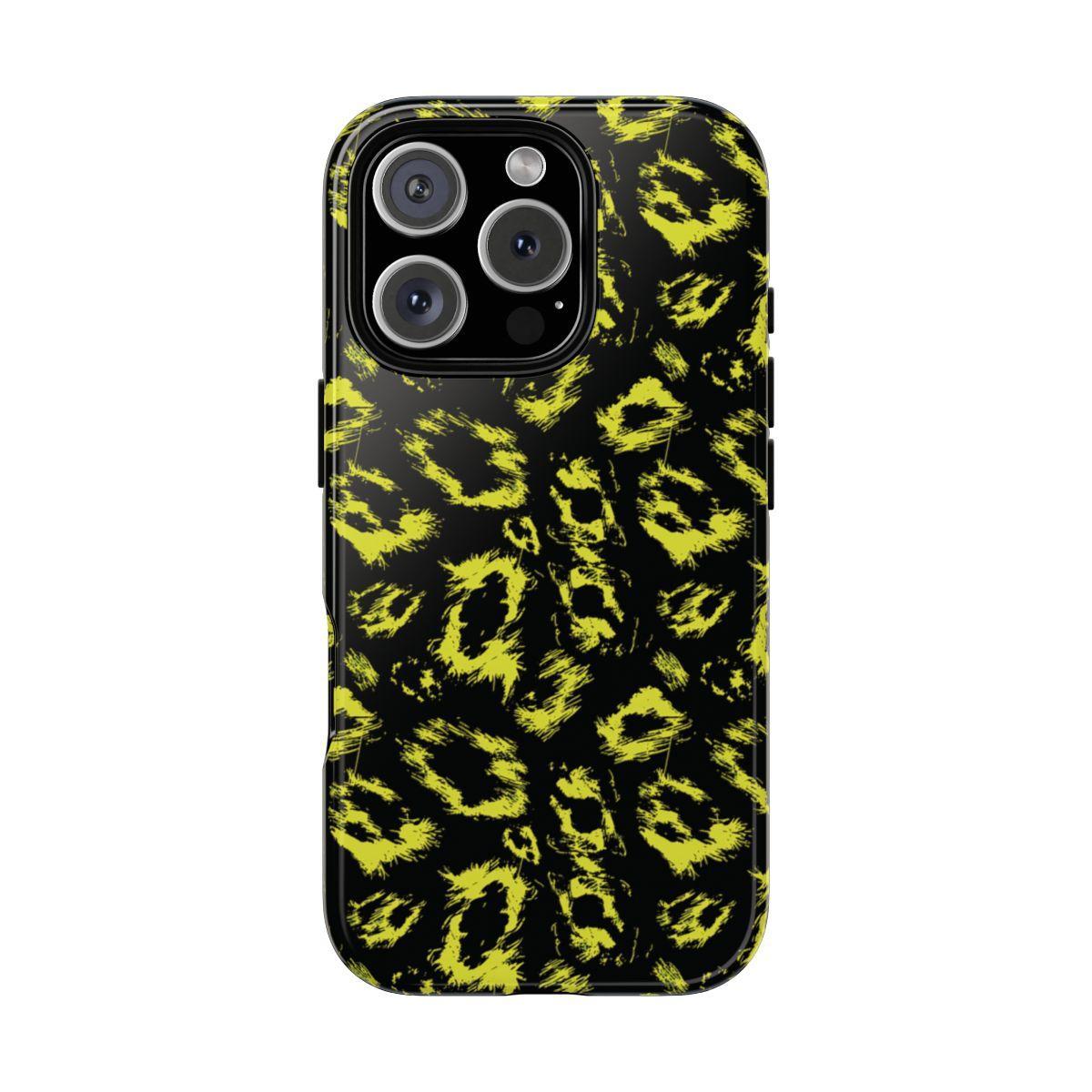 Neon Yellow Leopard Tough Case