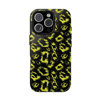Neon Yellow Leopard Tough Case