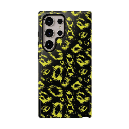 Neon Yellow Leopard Tough Case