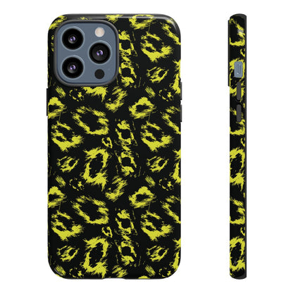 Neon Yellow Leopard Tough Case