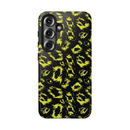 Neon Yellow Leopard Tough Case