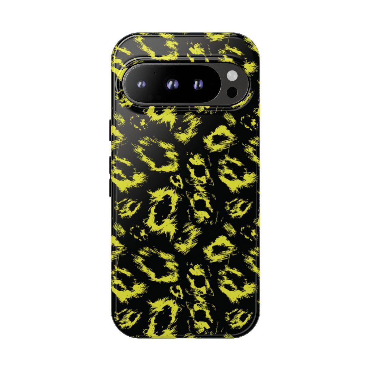 Neon Yellow Leopard Tough Case