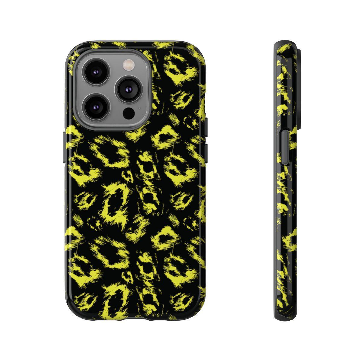 Neon Yellow Leopard Tough Case