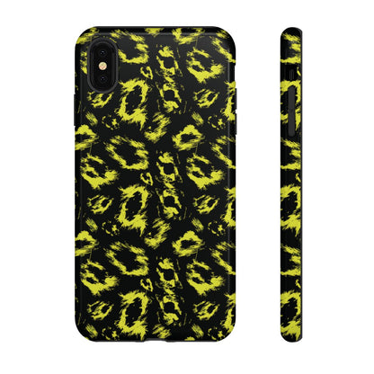 Neon Yellow Leopard Tough Case
