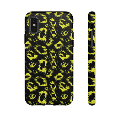Neon Yellow Leopard Tough Case