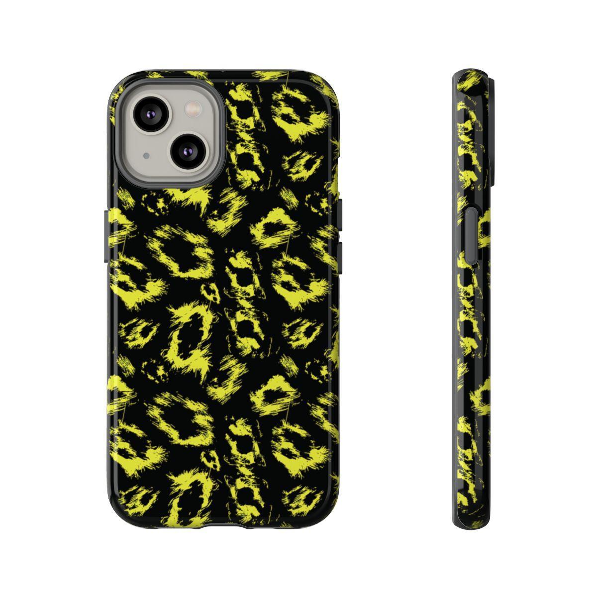 Neon Yellow Leopard Tough Case