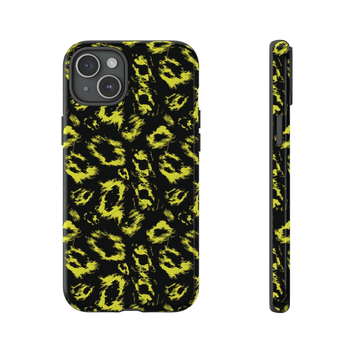 Neon Yellow Leopard Tough Case