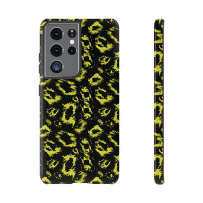 Neon Yellow Leopard Tough Case