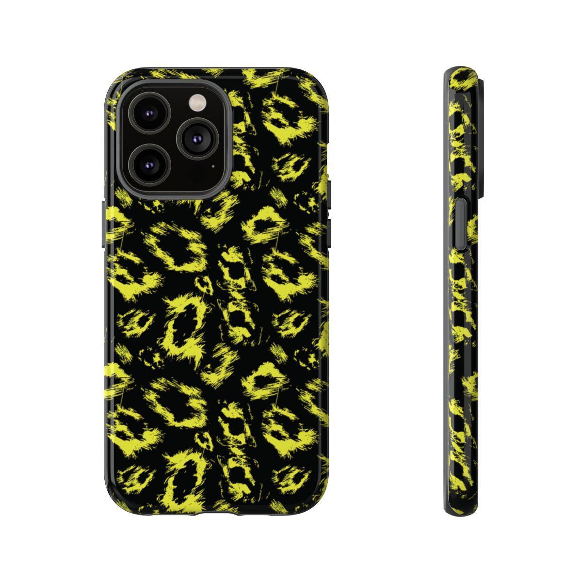 Neon Yellow Leopard Tough Case